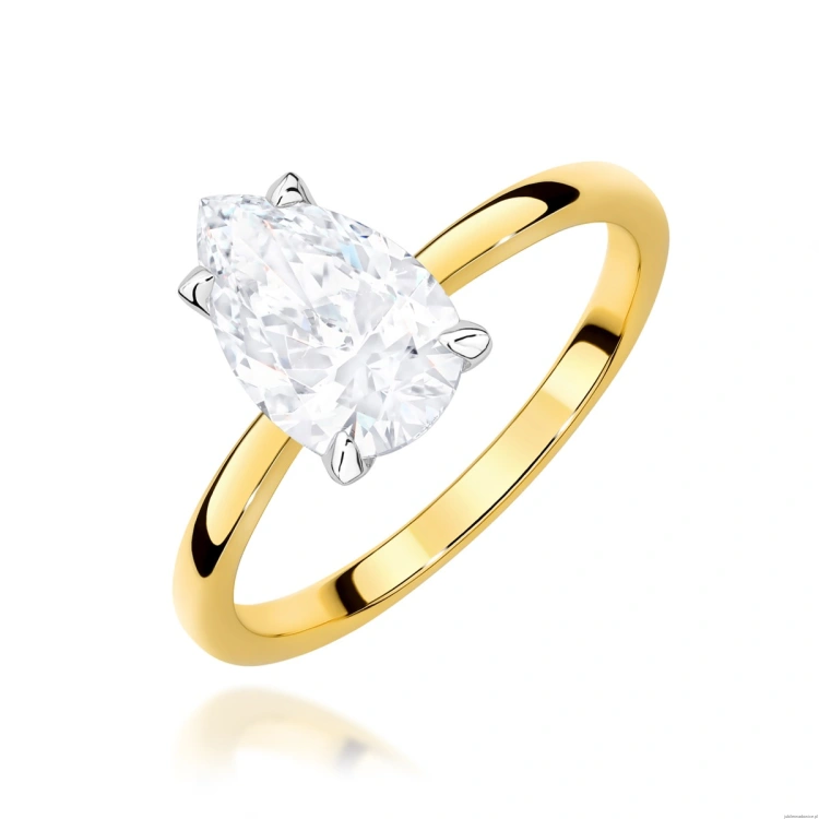 Pierścionek W0689 Diament 1,00ct Żółte złoto