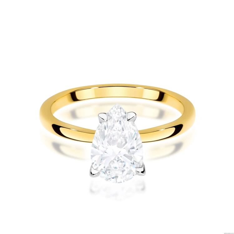 Pierścionek W0689 Diament 1,00ct Żółte złoto