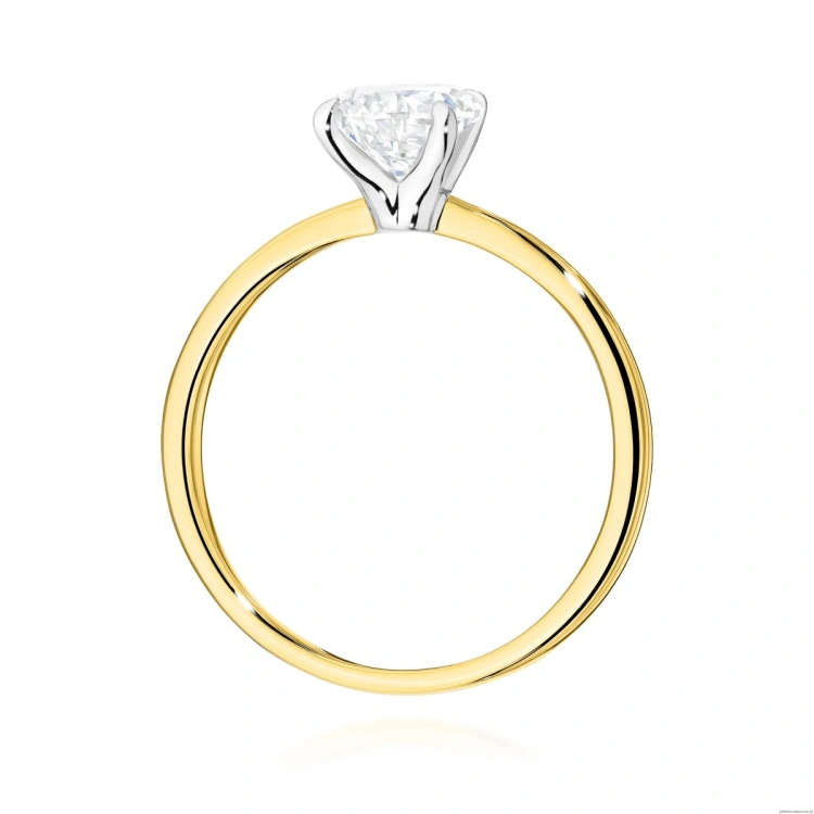 Pierścionek W0689 Diament 1,00ct Żółte złoto
