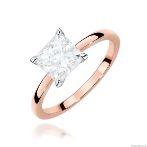 Pierścionek W0690 Diament 1,00ct Różowe złoto