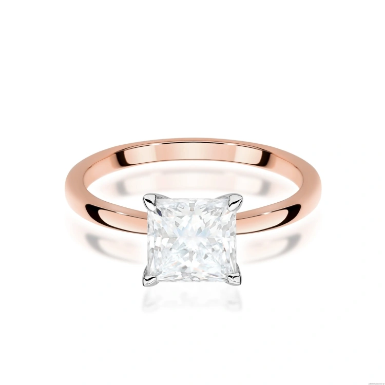 Pierścionek W0690 Diament 1,00ct Różowe złoto