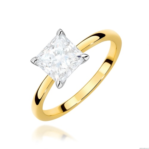 Pierścionek W0690 Diament 1,00ct Żółte złoto