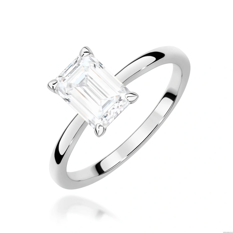 Pierścionek W0691 Diament 1,00ct Białe złoto