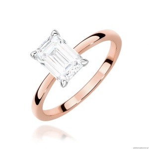 Pierścionek W0691 Diament 1,00ct Różowe złoto