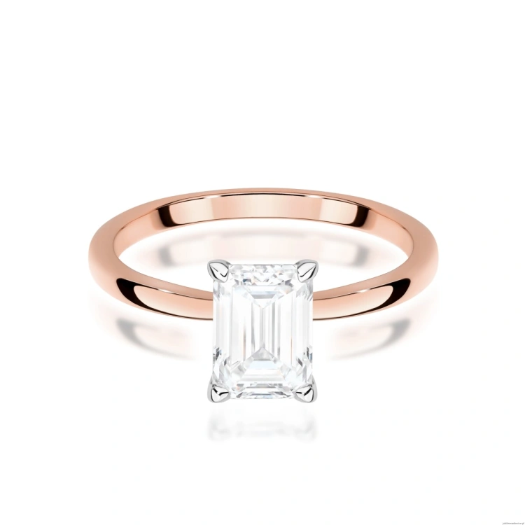 Pierścionek W0691 Diament 1,00ct Różowe złoto