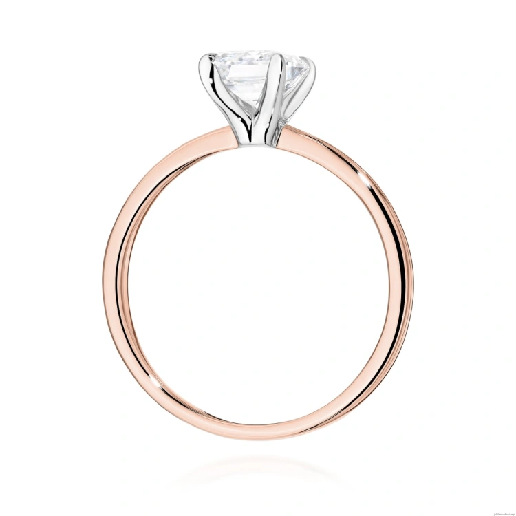 Pierścionek W0691 Diament 1,00ct Różowe złoto