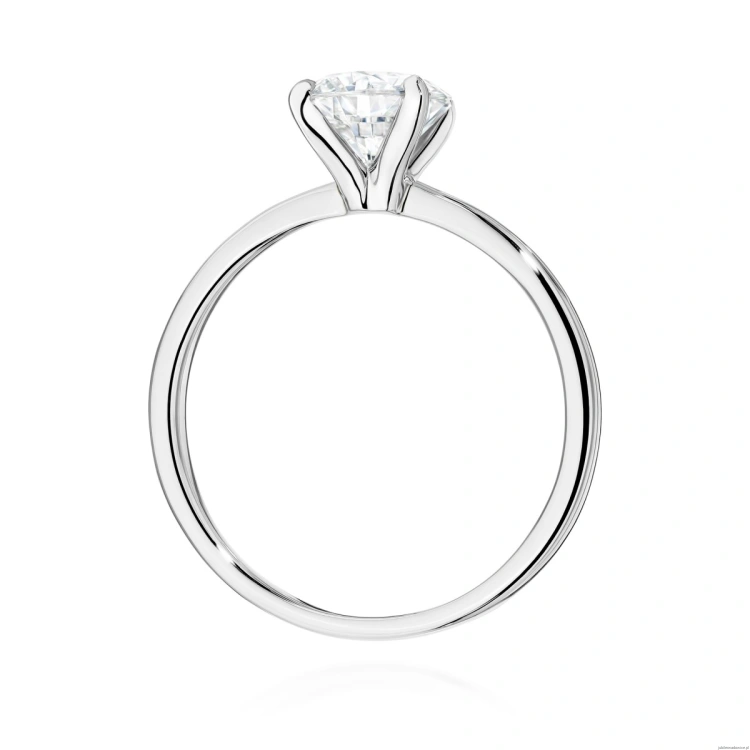 Pierścionek W0687 Diament 1,00ct Białe złoto 375