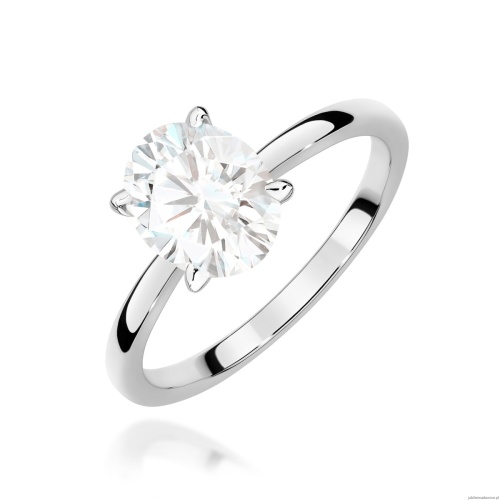 Pierścionek W0688 Diament 1,00ct Białe złoto 375