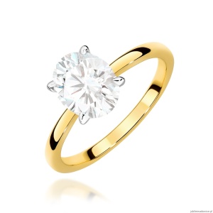 Pierścionek W0688 Diament 1,00ct Żółte złoto 375