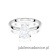 Pierścionek W0689 Diament 1,00ct Białe złoto 375