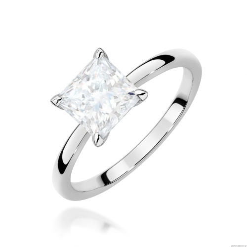 Pierścionek W0690 Diament 1,00ct Białe złoto 375