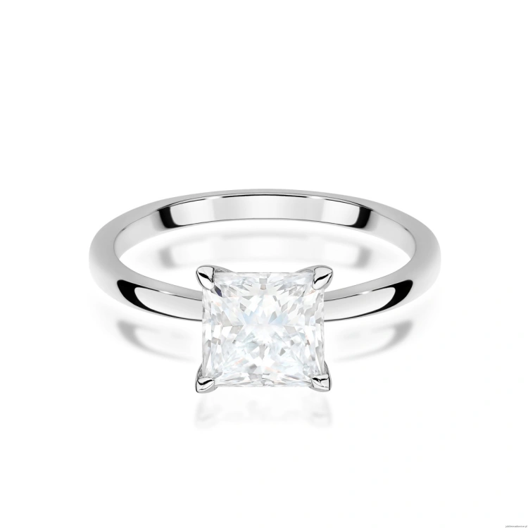 Pierścionek W0690 Diament 1,00ct Białe złoto 375