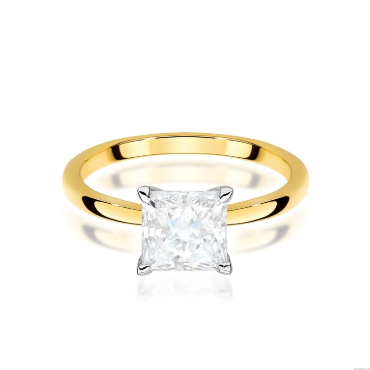 Pierścionek W0690 Diament 1,00ct Żółte złoto 375