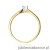 Pierścionek W0045 Diament laboratoryjnym 0,10ct żółte złoto 375