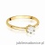 Pierścionek W0496 Diament laboratoryjny 0,30ct żółte złoto