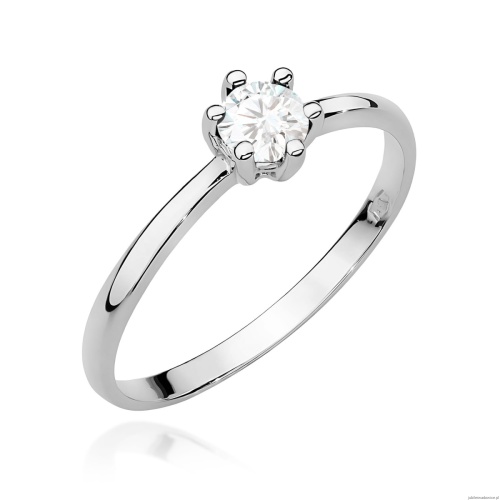 Pierścionek W0496 Diament laboratoryjny 0,30ct białe złoto