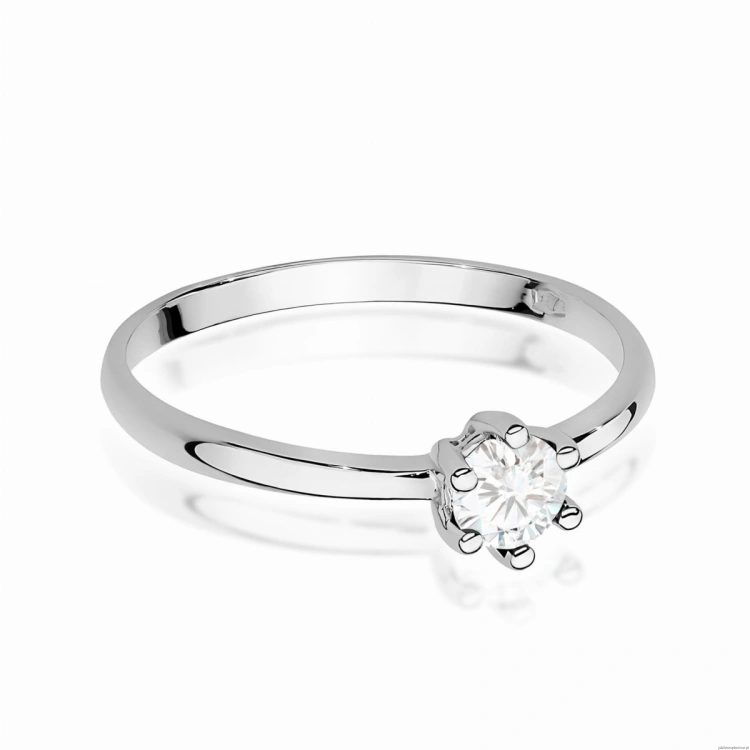 Pierścionek W0496 Diament laboratoryjny 0,30ct białe złoto